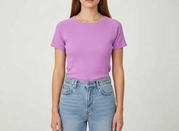 koszulka na ramiączkach jedwabna: T-shirt damski, rozmiar M — 6