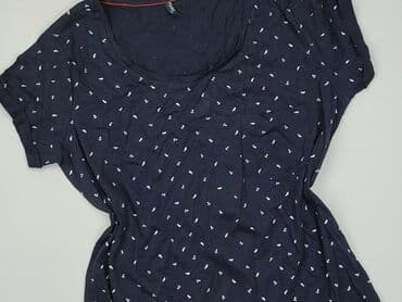 granatowe koszulki: Just Female, T-shirt damski, rozmiar L — 1