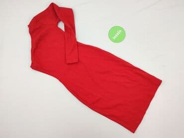 czerwona sukienki na jedno ramię: Sukienka damska, rozmiar M — 4