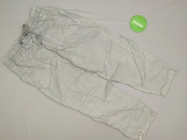 biale spodnie lniane zara: Zara, Spodnie materiałowe damskie, rozmiar L — 2