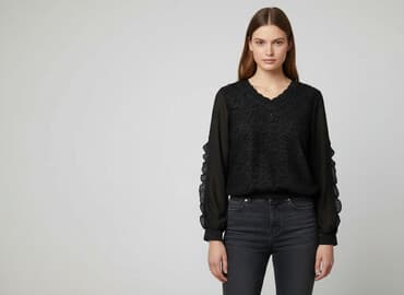 czarne bluzki sylwestrowa: Bluzka damska, rozmiar M — 1