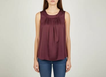 beżowe buty na koturnie ccc: CAMAIEU, Bluzka damska, M — 6