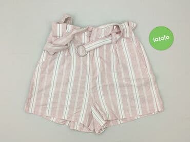 krótkie spodenki z wysokim stanem w paski: Szorty damskie, rozmiar S — 3