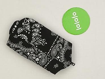 bag: Czarna kosmetyczka/etui w bandanowy wzór - Materiał: lekka tkanina — 3