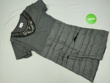 czarna sukienka ze srebrnymi wstawkami: Sukienka damska, S — 2