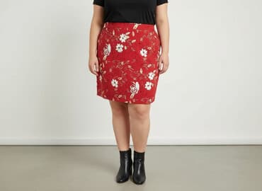 długie czerwone spódnice: Spódnica damska, rozmiar 4XL — 1