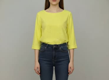 żółte bluzki z krótkim rękawem: Bluzka damska, rozmiar S — 6