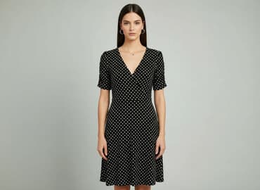 spódnice w groszki stradivarius: Sukienka damska, rozmiar S — 6