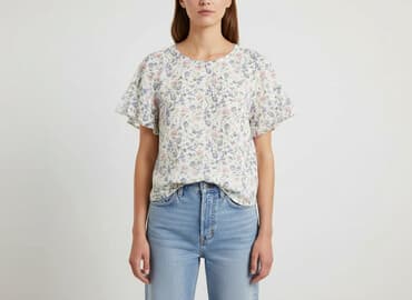 żółte bluzki z krótkim rękawem: H&M, Bluzka damska, rozmiar S — 7