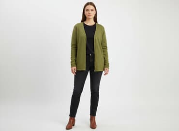 h m sweter w paski zielony: Kardigan damski, L — 5