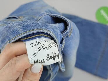 obcisłe szorty: Jeansy damskie, rozmiar L — 4