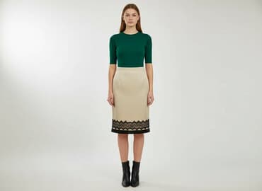 spódnice długie beżowa: Spódnica damska, rozmiar S — 5