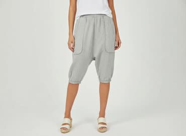 krótkie spodenki z szerokimi nogawkami: Szorty damskie, rozmiar M — 5