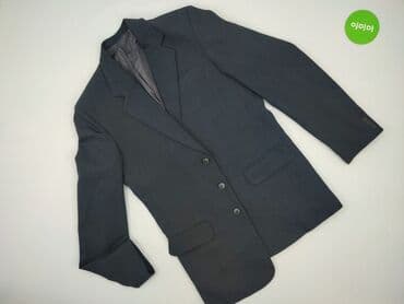 klapki z futerkiem markowe: Marynarka męska, grafitowa - Krój klasyczny z klapami w szpic - — 2