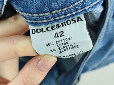 jeansy z asymetrycznym zapieciem: Dolce, Jeansy damskie, rozmiar XL — 5