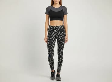 rajstopy w panterke: Legginsy Sportowe damskie, rozmiar L — 6