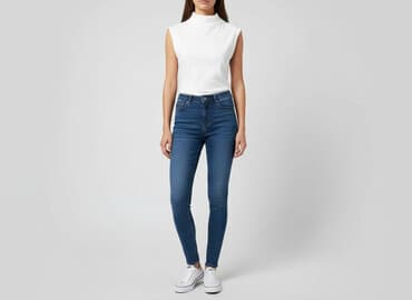 bluzka h m basic: H&M, T-shirt damski, rozmiar M — 6