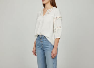 koszulka z tiulem: Vero Moda, Bluzka damska, rozmiar M — 6