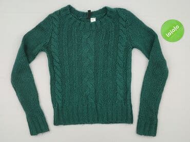 h m sweter w paski zielony: H&M Divided, Sweter damski, 2XS — 2