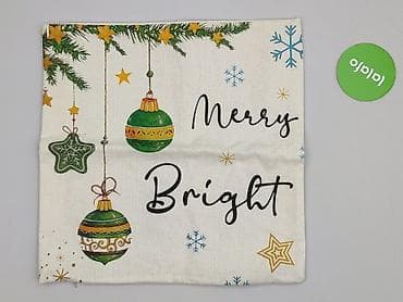 recznik: Poszewka świąteczna na poduszkę „Merry & Bright” - Wzór: zielone — 2
