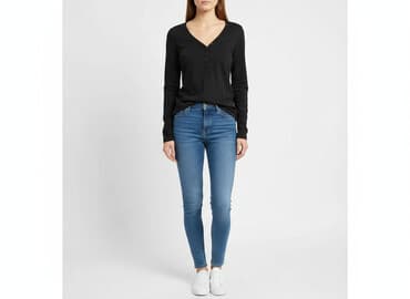 koszulki damskie z dekoltem v: Esmara, T-shirt damski, rozmiar M — 1