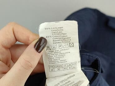 zara spodnie damskie len: Material trousers for women, size S — 4