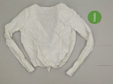 białe bluzki z haftem angielskim: Bluzka damska, rozmiar S — 3