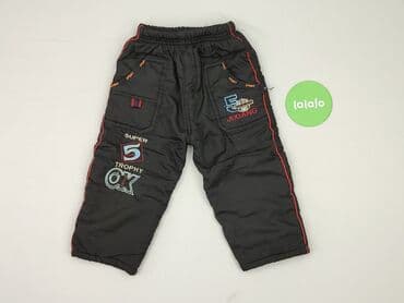 spodnie woskowane czarne: Sweatpants, 12-18 months, condition - Good — 2