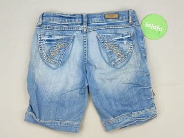 krótkie spodenki przed kolano jeansowe damskie: Szorty damskie, rozmiar M — 3