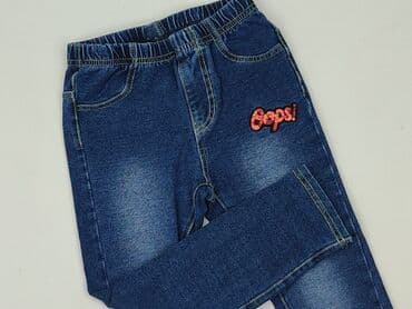 jeans na gumce: Spodnie jeansowe, 3-4 lat, 104, stan - Idealny — 1