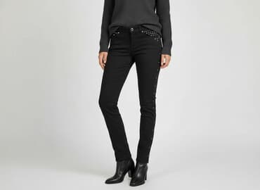 jeansy do kostki: Jeansy damskie, rozmiar L — 6