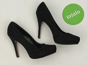 mule obuwie: Czarne czółenka na wysokim obcasie Graceland – damskie - Rozmiar: 37 — 4