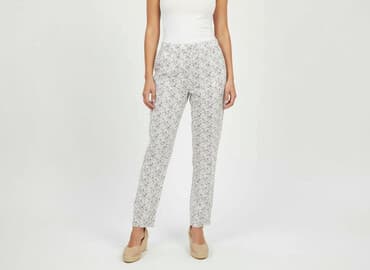 spodnie na impreze: Spodnie materiałowe damskie, rozmiar M — 9