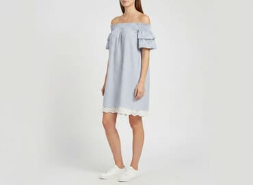 zara sukienka bufiaste rękawy: Zara, Sukienka damska, rozmiar S — 7