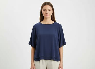 granatowa bluza: Bluzka damska, rozmiar L — 5