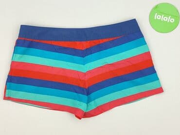 krótkie spodenki z wysokim stanem w paski: Szorty damskie, rozmiar M — 4