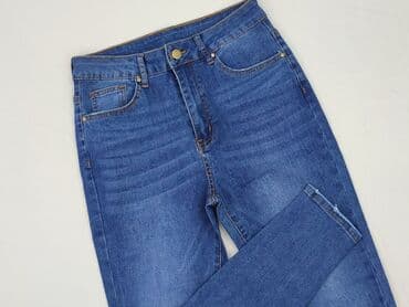 srebrne legginsy: Jeansy damskie, M — 1