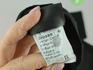 Women: HIS, Material trousers for women, size L (EU 40) — 5