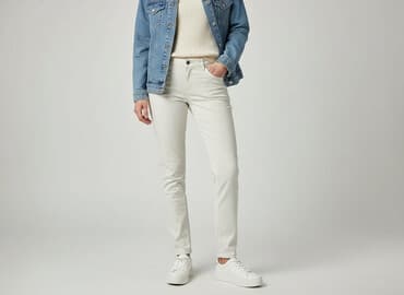 spodnie podkreslajace tylek: PLEASE, Spodnie materiałowe damskie, rozmiar S — 7