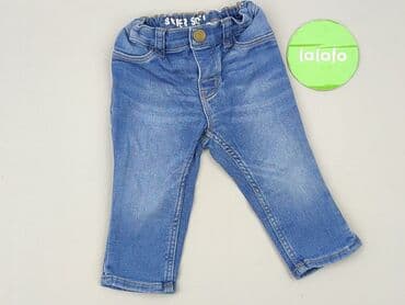 eleganckie bluzki wyszczuplające: Denim pants, H&M, 6-9 months, condition - Very good — 2