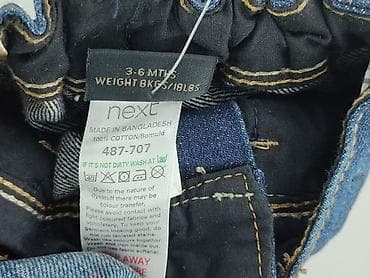 dresy m: Spodnie jeansowe, Next, 3-6 miesięcy, stan - Idealny — 4