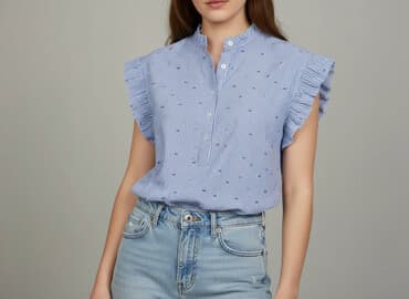 biała bluzka w granatowe paski: Gosia Baczyńska, Bluzka damska, rozmiar One size — 1