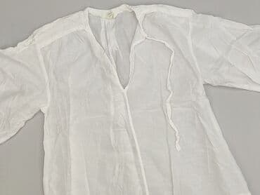 białe luźna bluzki: H&M L.O.G.G., Tunika damska, rozmiar XS — 1