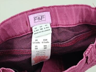 srebrna sukienka dla dziewczynki: Denim pants, F&F, 6-9 months, condition - Perfect — 4