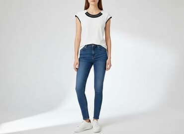 biały tshirt: T-shirt damski, rozmiar M — 6