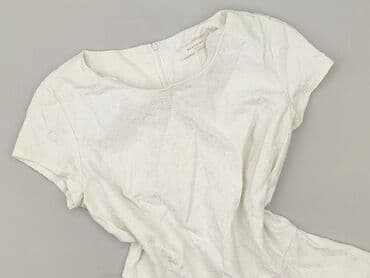 bluzka z baskinką biała: Women's blouse, size L — 2