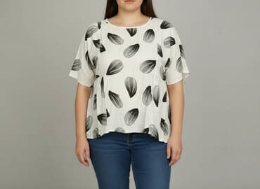 bluzka damska z nadrukiem: Жіноча блуза, розмір 2XL — 1