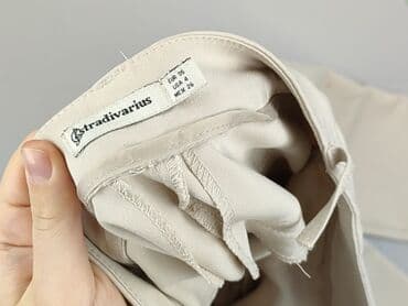 brązowe spodnie woskowane stradivarius: Stradivarius, Spodnie materiałowe damskie, rozmiar S — 5