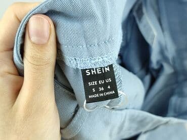 biale szerokie jeansy: Shein, Spodnie materiałowe damskie, rozmiar S — 6