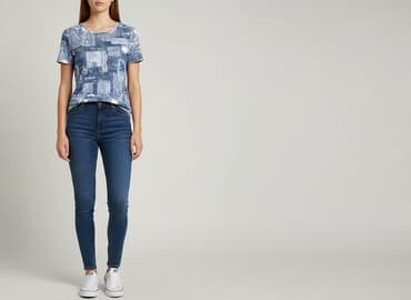 koszulki z krótkim rękawem damskie: T-shirt damski, rozmiar M — 1